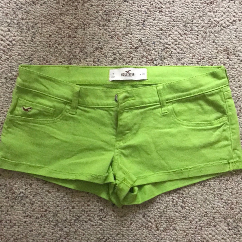 Hollister lime green shorts
